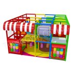 เครื่องเล่นเสริมพัฒนาการบ้านบอลชุดสีลูกกวาดสีรุ้ง